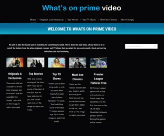 Whatsonprime.com(Whats On Prime Video) Screenshot