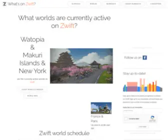 Whatsonzwift.com(What's on Zwift) Screenshot