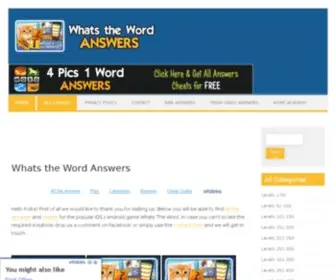 Whatsthewordanswers.org(Whats The Word Answers) Screenshot