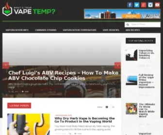 Whatsyourvapetemp.com(Vaporizer Reviews) Screenshot