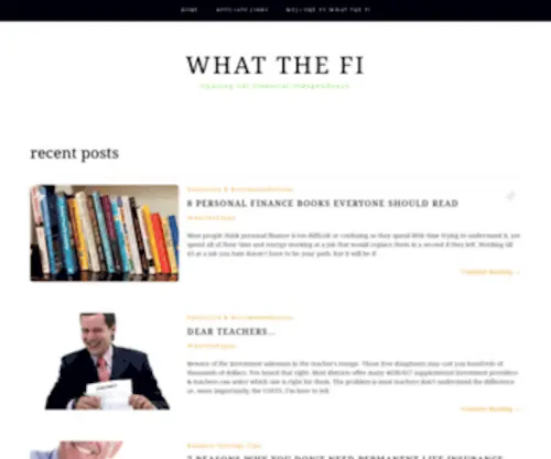 Whatthefi.com(Figuring out financial independence) Screenshot