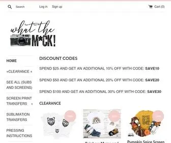 Whatthemock.com(Screen print transfers) Screenshot