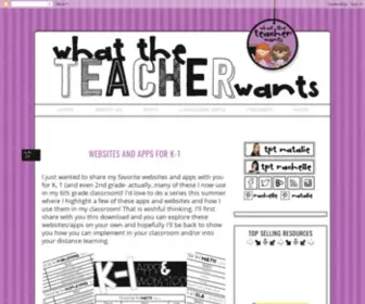 Whattheteacherwantsblog.com(What the Teacher Wants) Screenshot