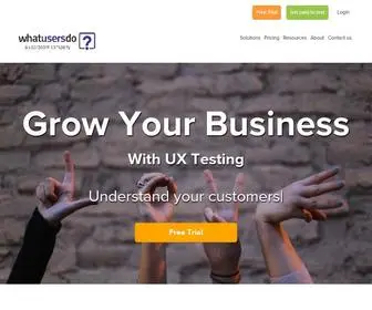 Whatusersdo.com(User research & UX testing solution) Screenshot