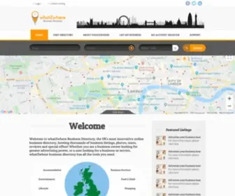 Whatzwhere.co.uk(WhatZwhere Business Directory) Screenshot