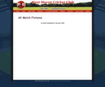 WHcricketclub.com(WH Match Fixtures) Screenshot