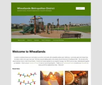 Wheatlandsmetro.org(Wheatlands Metropolitan District) Screenshot