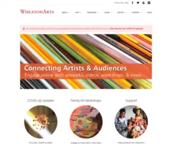 Wheatonarts.org(Explore, Experience, Create) Screenshot