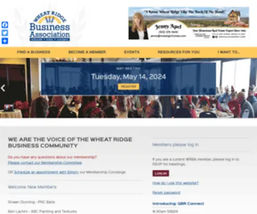 Wheatridgebiz.com(Wheat Ridge Business Association) Screenshot