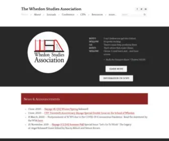 Whedonstudies.tv(The Whedon Studies Association) Screenshot