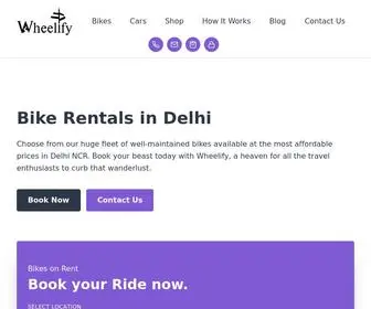 Wheelify.com(Bike Rental in Delhi) Screenshot