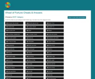 Wheeloffortunecheats.com(Find all your answers to your Wheel of Fortune (mobile app)) Screenshot
