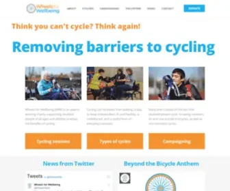 Wheelsforwellbeing.org.uk(Wheels for Wellbeing) Screenshot