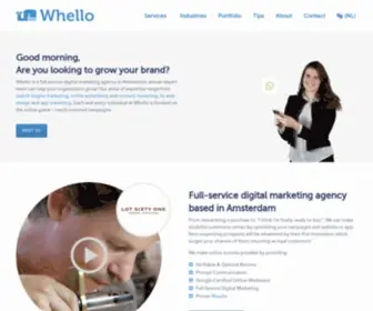 Whellomarketing.com(Digital Marketing Agency in Amsterdam) Screenshot