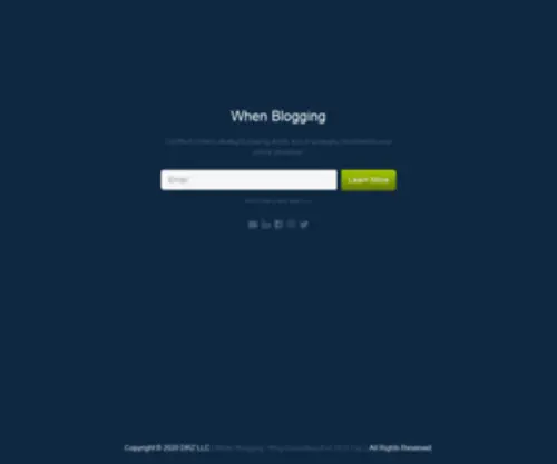 Whenblogging.com(When Blogging) Screenshot