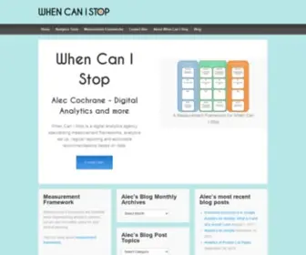 Whencanistop.com(Alec Cochrane's website) Screenshot