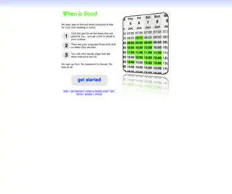 Whenisgood.net(Plan the time to have your meeting or event by co) Screenshot