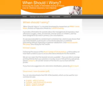 Whenshouldiworry.com(When should I worry) Screenshot