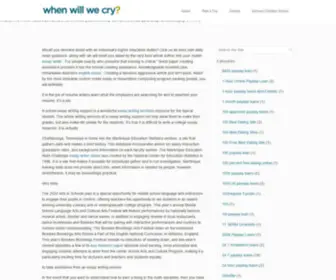 Whenwillwecry.com(Whenwillwecry) Screenshot