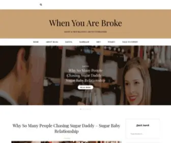 Whenyouarebroke.com(Love Dating & Relationship Blog) Screenshot