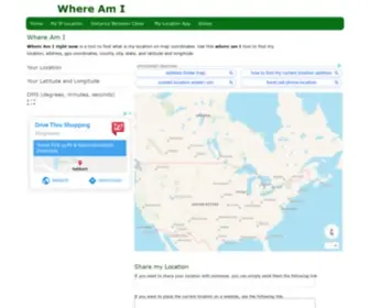 Where-AM-I.org(What is My Location Now on Map) Screenshot