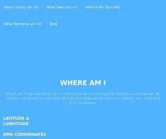 Whereaminow.co(Where am I Now) Screenshot