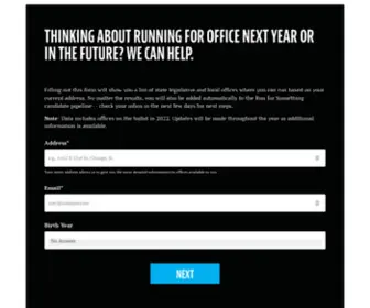Wherecanirun.org(Run for Something Action Fund) Screenshot