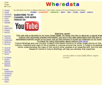 Wheredata.net(This site) Screenshot