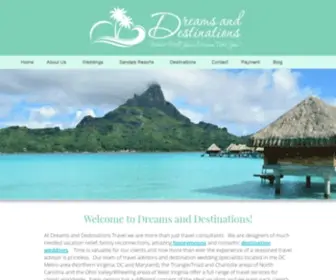 Wheredreamslead.com(Dreams and Destinations Travel) Screenshot