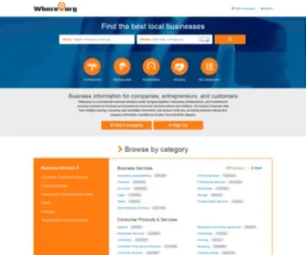 Whereorg.com(Businesses in the United States // WhereOrg) Screenshot