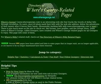 Wheresgeorge.net(Directory of Where's George) Screenshot