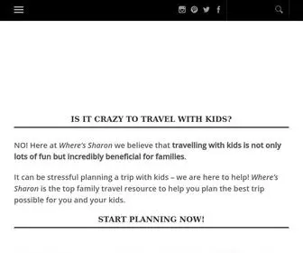 Wheressharon.com(Family Travel Blog) Screenshot