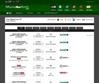 Wheresthematch.com(Sport On TV Today UK) Screenshot