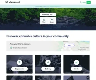 Wheresweed.com(Find marijuana dispensaries and delivery near me at Wheres Weed.com) Screenshot