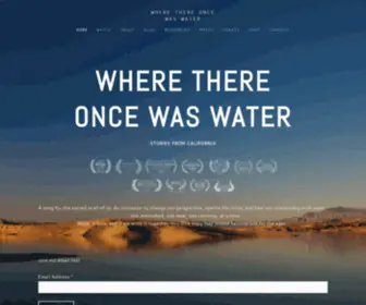 Wherethereoncewaswater.com(Where There Once Was Water) Screenshot