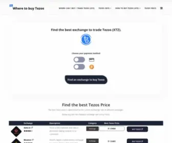 Wheretobuytezos.com(Trade Tezos (XTZ)) Screenshot