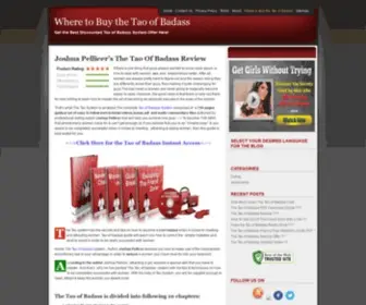 Wheretobuythetaoofbadass.com(Where to Buy the Tao of Badass) Screenshot