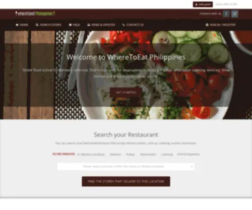 Wheretoeat-Philippines.com(Order Food Online/Food Delivery/Find Restaurants) Screenshot