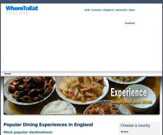 Wheretoeatuk.com(Where To Eat England) Screenshot