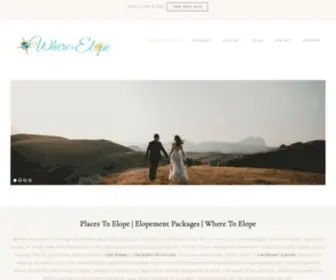 Wheretoelope.com(Where to Elope) Screenshot