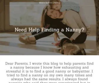 Wheretofindananny.com(Where To Find a Nanny) Screenshot