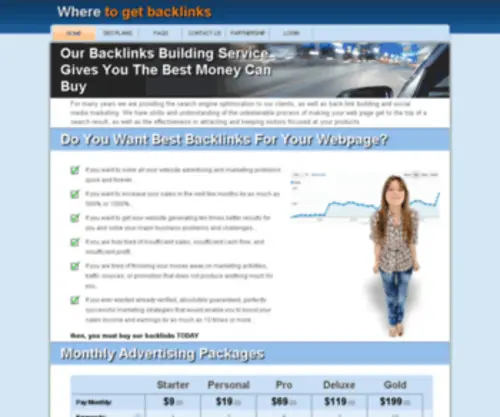 Wheretoget-Backlinks.com(Our backlinks building service gives you the best money can buy) Screenshot