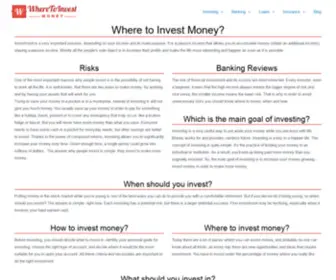 Wheretoinvest.money(Where To Invest Money) Screenshot