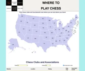 Wheretoplaychess.info(Where to Play Chess) Screenshot