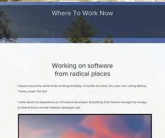Wheretoworknow.com(Learn how to go Remote) Screenshot