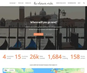 Whereverwriter.com(Digital Nomad Travel Blog) Screenshot