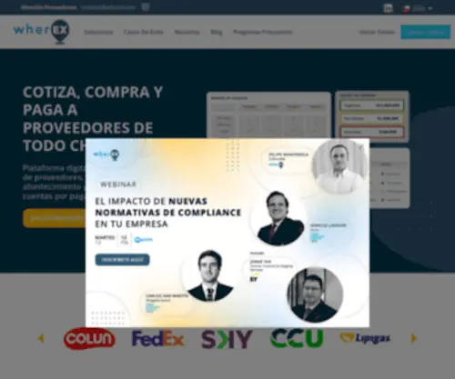 Wherex.cl(Plataforma de licitaciones) Screenshot