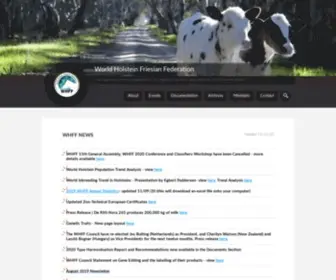 WHFF.info(World Holstein Friesian Federation) Screenshot