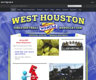 WHgsa.com(West Houston Girls Softball Association) Screenshot