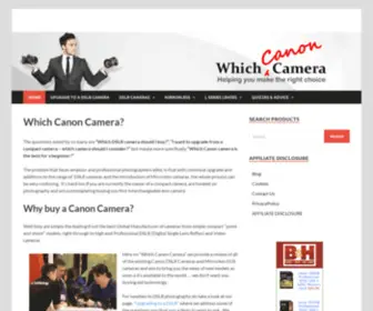 Which-Canon-Camera.com(Which Canon Camera reviews the current range of Canon DSLR Cameras helping you to decide which) Screenshot